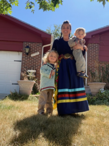Woman and children